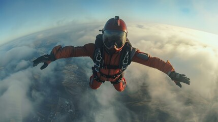 Wall Mural - sky diving