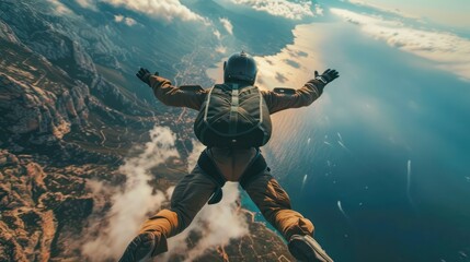 Wall Mural - sky diving