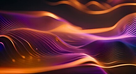 Poster - Abstract futuristic background with waves	
