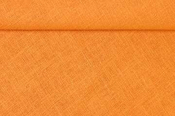 Wall Mural - orange hemp viscose natural fabric cloth color, sackcloth rough texture of textile fashion abstract background