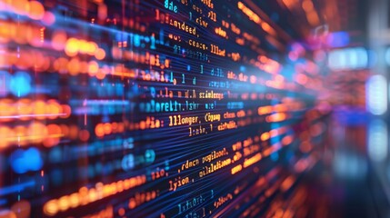 Digital Background with Programming Code