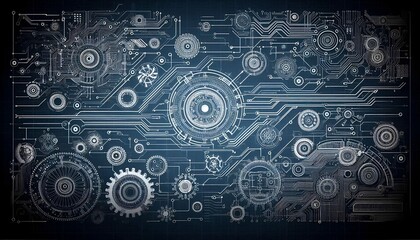 A clean and modern technology-inspired blueprint background, suitable for technical presentations or digital interfaces.