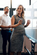 © peopleimages.com - Office, pregnant woman and explain in whiteboard on workshop for planning and idea as project manager. Leader, teamwork and collaboration as employees with mission, solution and strategy for business