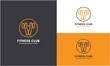 © farhana - Gym center logo vector design. Suitable for fitness symbol and fitness club logo design.