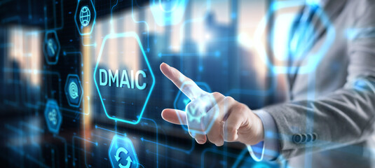 Wall Mural - define measure analyze improve control. six sigma dmaic industrial innovation technology quality con