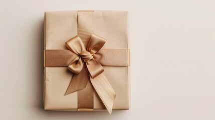 Wall Mural - Elegantly presented gift box against white backdrop