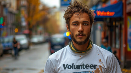 Wall Mural - Portrait of an NGO male volunteer