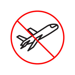 Wall Mural - No Flying Zone Sign Safety Icon for Restricted Areas Essential for Aviation Control