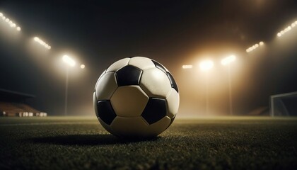 soccer, ball, field, close-up, spotlight, warm, foggy, background, sports, competition, stadium, action, soccer ball





