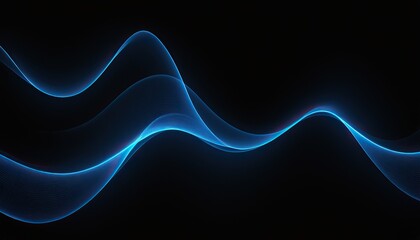 Canvas Print - abstract smooth blue light streak wave background