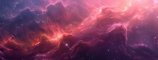 Wall Mural - colorful space background, milky way galaxy and beautiful pink nebula background