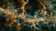 © Justlight - Magnified image of a fungi colony showing the fungal hyphae extending and retracting in a rhythmic pattern influenced by its internal biological clock