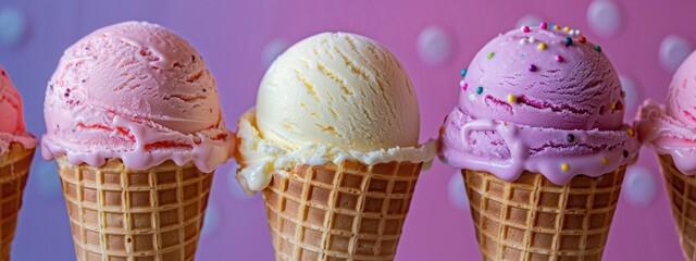 Wall Mural - close up of ice cream. Selective focus