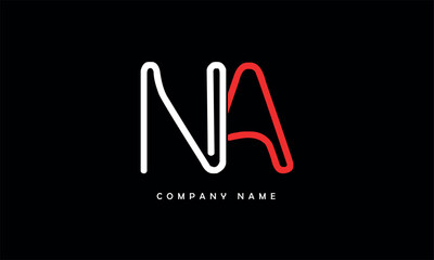 NA, AN, N, A Abstract Letters Logo Monogram