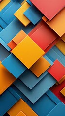 Wall Mural - Captivating Geometric Patterns in Bold Contrasting Colors for Contemporary Digital Designs