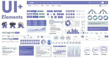 These graphic components provide a comprehensive approach to the development of interfaces that meet modern requirements for functionality and aesthetics in Internet resources.