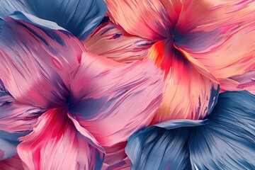 Poster - Vibrant and Intricate Floral Patterns Crafted with Digital Brushstrokes