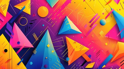 Celebrate summer with a vibrant geometric background. This eye-catching design is perfect for parties, promotions, or any occasion that calls for some summer fun!