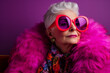 © Canvas Alchemy - Elegant Senior Lady in Purple