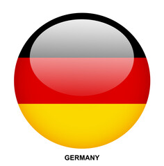 GERMANY flag button on white background