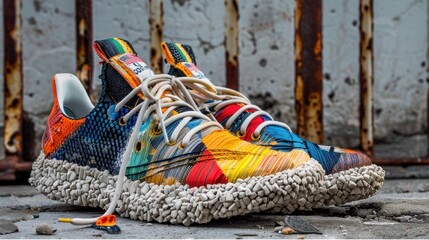 Shoe products made from recycled materials
