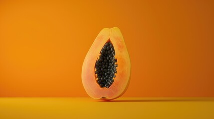 Wall Mural - Capture the vibrant essence of a papaya with this stunning 2d graphic tailor made for all things related to food fruit and the tropics