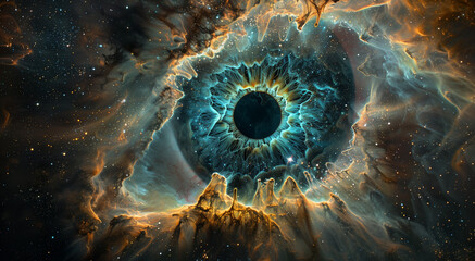 Wall Mural - beautiful nebula and deep sky object, galaxy in shape of eye