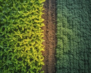 Wall Mural - agricultural sustainability allowing room for text placement on the left