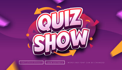 Wall Mural - Quiz Show Text Effect Editable