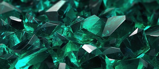 emerald crystal background rendered abstract