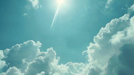 Wall Mural - starry blue sky peeking through overcast clouds