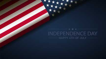 Independence Day USA 4th of July background design. Vector image