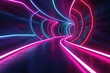 © River Girl - Colorful neon lines creating a dynamic pattern against a sleek black background, showcasing modern and vibrant design.