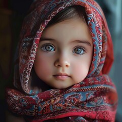 Wall Mural - cute baby kashmiri girl image