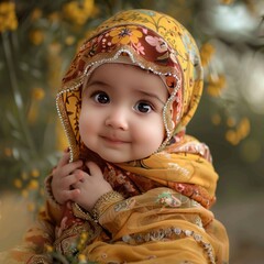 Wall Mural - pretty baby kashmiri girl