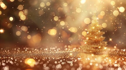 Wall Mural - Abstract Christmas background with a texture resembling shiny gold glitter