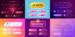 © Tartila - Trivia game ui. Question and answer template for quiz show, multiple choice interface with buttons and timer. Vector game app layout. Presentation or competition with various options