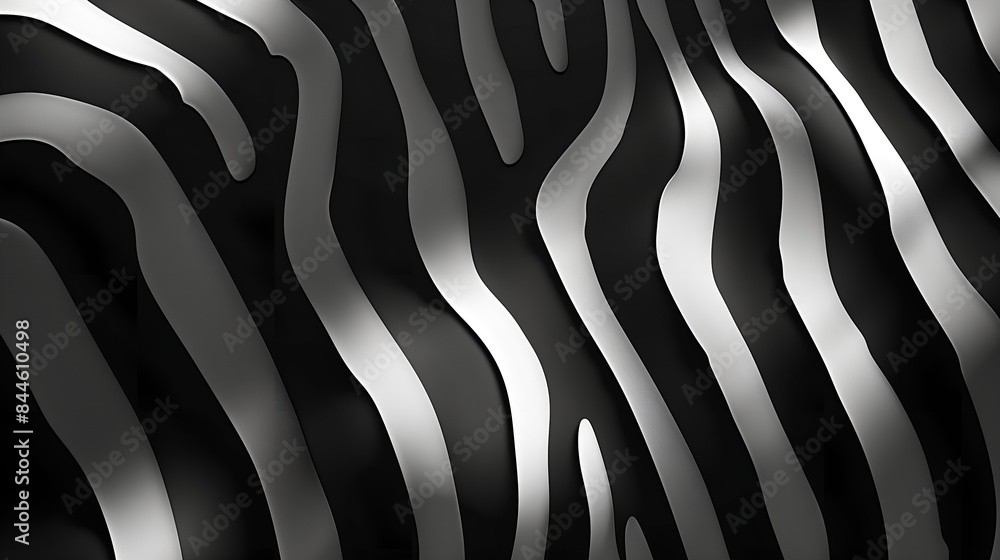 Zebra pattern background with detailed black and white stripes, modern ...