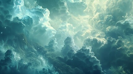 Wall Mural - Charming Cloud Backgrounds for a Relaxing Ambiance