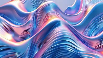 Wall Mural - abstract background with pink blue wavy lines