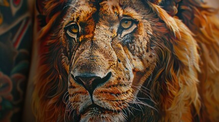 Wall Mural - tiger head close up