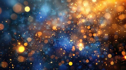 Wall Mural - Elegant abstract background with blurred lights and stars for Christmas celebration