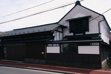 福島県白河市のレトロな建物。奥州街道の名残。