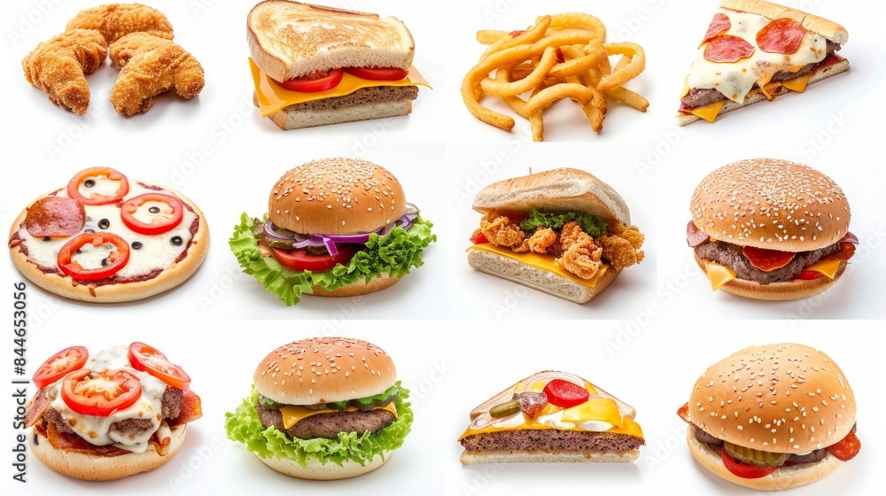 Fast food collection A mouthwatering array of assorted fast food ...