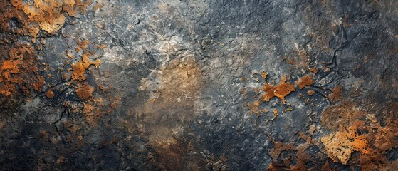 Wall Mural - bronze granite interwoven with light grey streaks, offering a sleek and elegant stone finish
