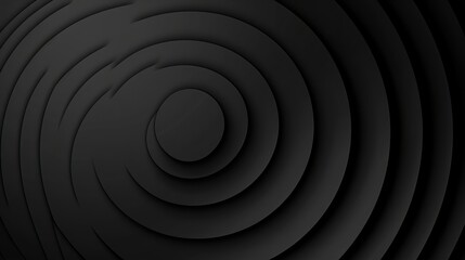 Wall Mural - an abstract black background with circle lines pattern is depicted featuring modern shiny black and 