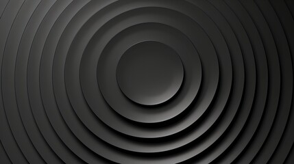 Wall Mural - An abstract black background with circle lines pattern is depicted featuring modern shiny black and gray gradient lines suitable for wallpaper backdrop banner or poster
