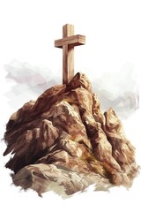 Wall Mural - Mountain Cross