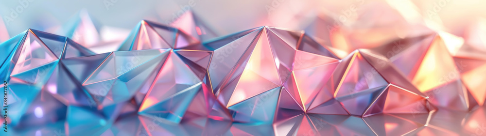Abstract Crystal Pattern Geometric crystal structure pattern design in 3D rendering Stock Photo ...