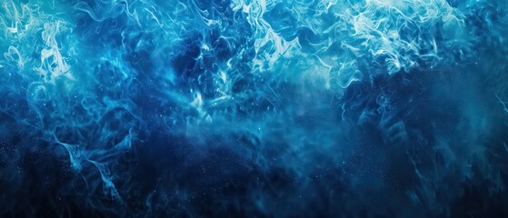 Wall Mural - A bright blue bokeh background with blurred lights, creating a festive and colorful atmosphere suitable for Christmas designs